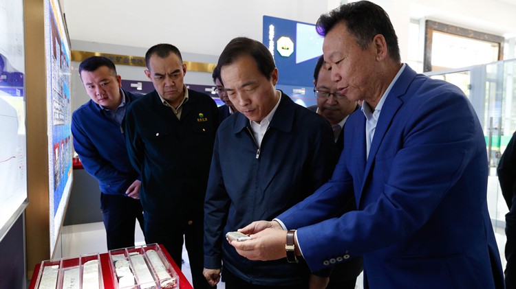 省委常委、副省長周學(xué)文蒞臨金徽股份調(diào)研綠色礦山建設(shè)工作